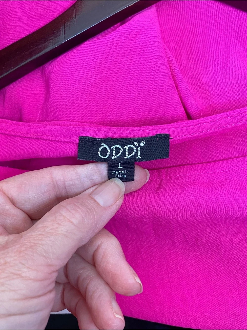 ODDY Charming Oversized Dolman Sleeve Women's Blouse Top Fuschia Large - Picture 6 of 7